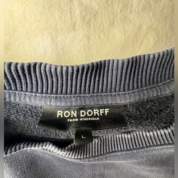Navy Ron Dorff Men’s “DAD” Appliqué Sweatshirt - Picture 4 of 7